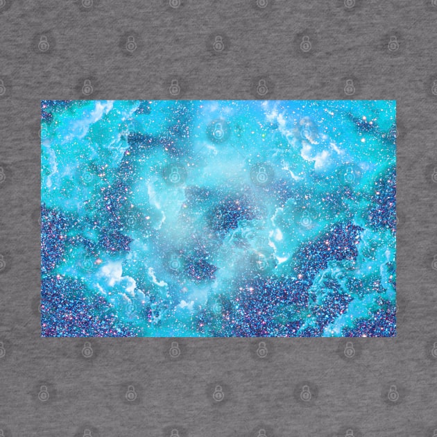 blue clouds pattern magic sky in turquoise aqua colors cute gift for glitter cases and masks by designsbyxarah